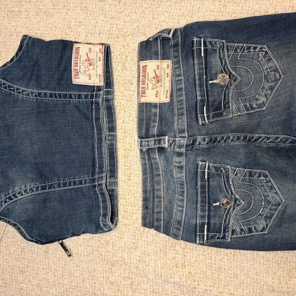 True Religion Lace-Up Denim Set (Top S/P + Jeans 24) - Picture 7 of 7